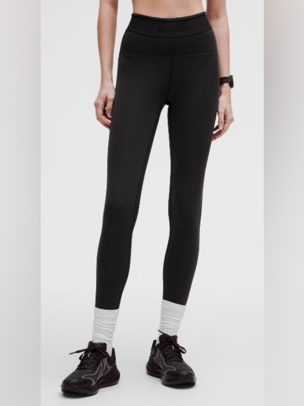 Lululemon License to Train High Rise Leggings 25” *Logo, Black, sz 6